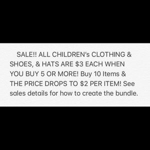 CLEARANCE SALE! buy 5 items= $15 or 10 items= $20
